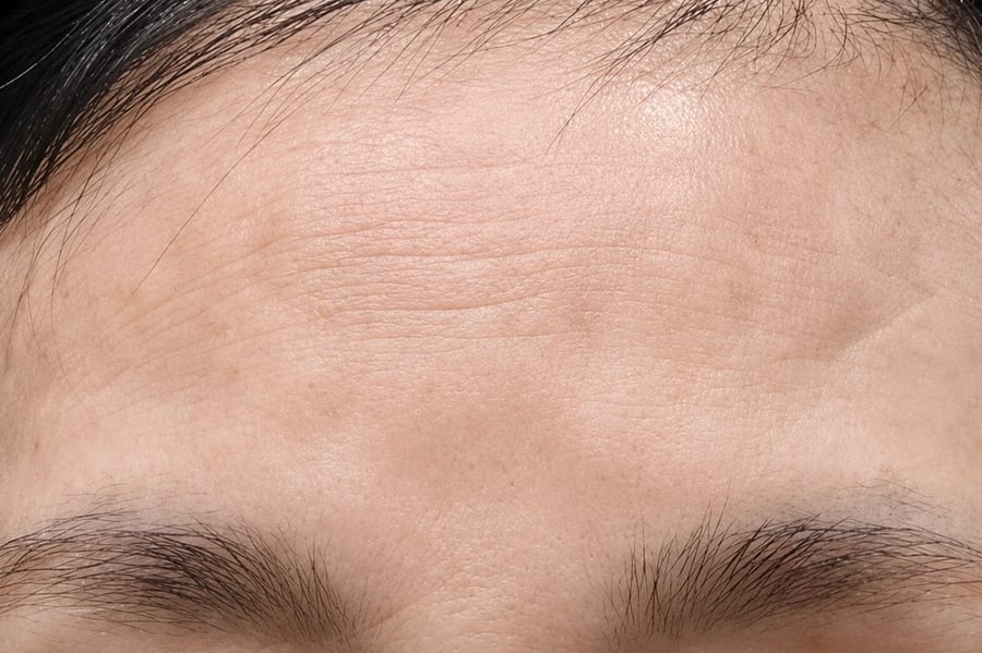 Before Botulinum toxin — forehead lines, LUNN Dermatology Clinic (룬피부과의원)